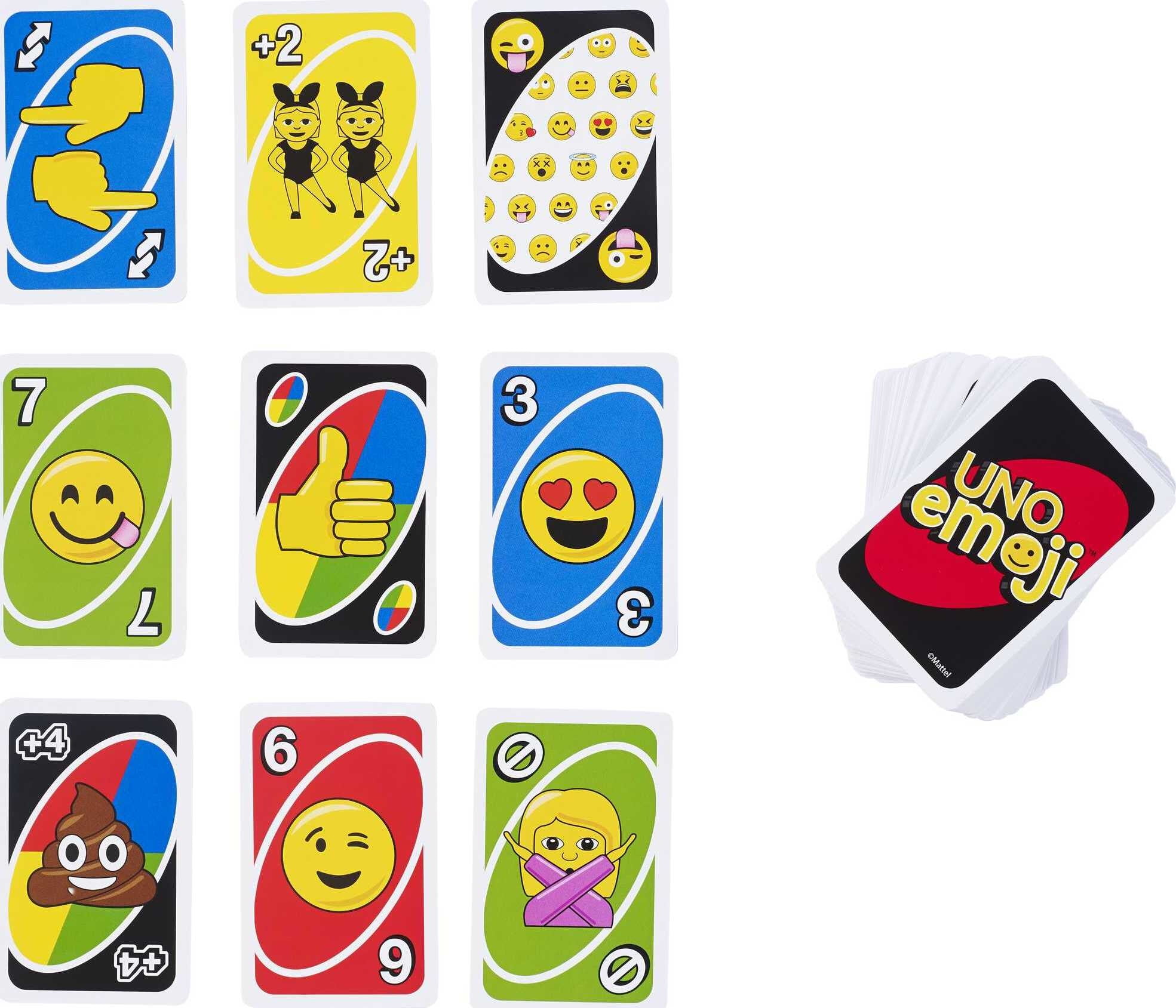 UNO Emoji Card Game For 2 to 10 Players