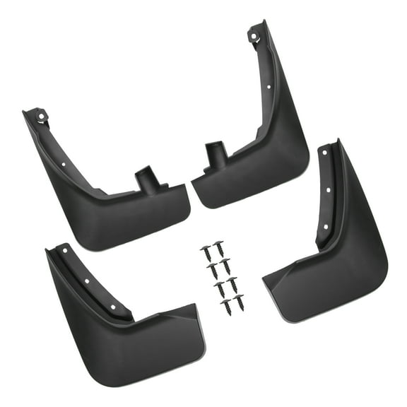 Mud Flaps Kit Compatible for Ford Explorer 2023-2024 Quality Plastic Black Front and Rear Splash Guards