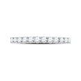 thumbnail image 2 of 14kt Or Blanc Femmes Ronde Pavé Serti Diamant Simple Rangée Bande de Mariage 1/2 Cttw, 2 of 4