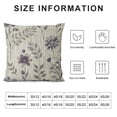 thumbnail image 5 of Stereo Flower Throw Pillow Covers Decorative Lavender Accent Pillow Cases Aesthetic Beige Cushion for Couch Bed Home Sofa Living Room Decor Spring Pillowcase  Purple, 5 of 5