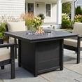 thumbnail image 3 of WestinTrends Helios Modern Outdoor Patio Propane 42" Square Fire Pit Table (Rocks Not Included), Black, 3 of 14