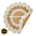 thumbnail image 3 of DN HANDICRAFT Flat Woven Rug Round Area Rug Natural Jute Hand Braided Multi Circle Design Brown, White Carpet (9x9 Sq Feet), 3 of 5
