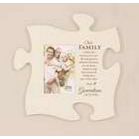 p graham dunn 10838x 12 x 12 puzzle piece frame our family cream