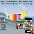 thumbnail image 5 of POV Glasses 4K Baseball Sunglasses with Camera, Smart Camera Glasse for Skiing Outdoor Cycling Goggles, 5 of 9