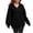 001-Black, variant on Diufon Womens Quarter Zip Pullover Long Sleeve Stand-up Collared Sweatshirt Fall Winter Half Zip Light-Fleece Tops