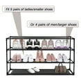 thumbnail image 4 of Jerry & Maggie Modern Shoe Rack Organizer Tower for Small Spaces Black Waterproof Fabric 4-Tier, 4 of 5