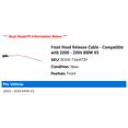 thumbnail image 2 of Front Hood Release Cable - Compatible with 2000 - 2006 BMW X5 2001 2002 2003 2004 2005, 2 of 2