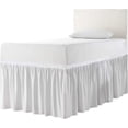 thumbnail image 1 of Dorm Room Bed Skirt, Extra Long College Dorm Bed Skirt, Twin XL 32 Inch Drop, Ruffled Design 100% Microfiber Bed Skirt for Dorm Room Bedding (White, Twin XL - 32"" Drop), 1 of 1