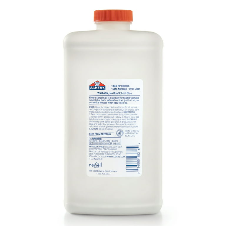 Elmers Liquid School Glue, White, Washable,LARGER 7.625 Ounces, 5 Pack  Slime Kit