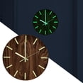thumbnail image 3 of 12'' Modern Luminous Wall Clock Non-ticking The Dark Silent for, 3 of 8