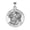 Solid White Gold, variant on Saint Michael Round Religious Medal Necklace Pendants Adult 2/3in Sterling Silver