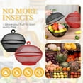 thumbnail image 6 of XKHAZA Large Capacity Mesh Fruit Basket with Lid, Prevent Fly Stainless Steel Kitchen Drain Basket Vegetables Fruit Holder, 6 of 9