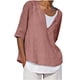 thumbnail image 2 of mfyjkho Tops Deportivos Para Mujer, Blusa Informal De Verano Con Cuello En V Y Mangas 3/4 Para Mujer Tops Para Salir Para Mujer Xxxxxl, 2 of 5