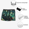 thumbnail image 3 of Yiaed Mystical Black Cat Fireflies Print Men's Soft Cotton Boxer Shorts Breathable Boxers Underwear Moisture-Wicking Underwear Stretch Boxer Briefs for Man-XX-Large, 3 of 5
