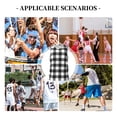 thumbnail image 6 of Sikiie Black White Plaid Basketball Jersey Reversible Men's Mesh Athletic Sports Shirts Training Practice S-4XLSmall, 6 of 6