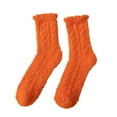 thumbnail image 4 of iHPH7 Fuzzy Socks House Socks for Women Indoor Warm Fuzzy Socks for Women Slipper Socks Sleep Socks Womens Warm Socks Fuzzy Grippy Socks Woman Orange One Size, 4 of 4