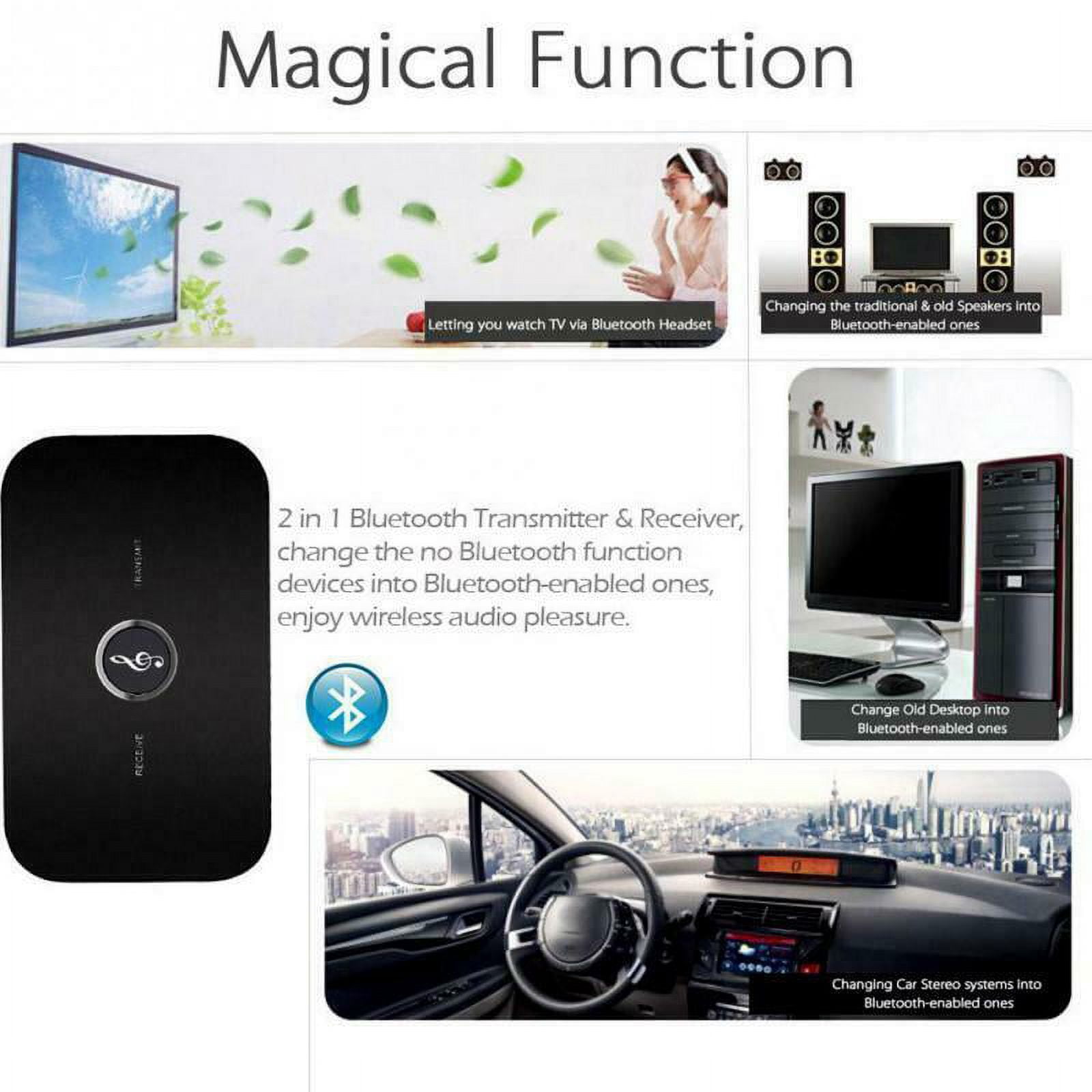 Wireless Adapter Bluetooth 4.1 Channel Sterio Receiver with RCA Cable 2 in 1
