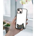 thumbnail image 5 of FINCIBO Soft Rubber Protector Cover Case for Apple iPhone 13 mini 5.4" 2021 (NOT FIT Apple iPhone 13 Pro 6.1" 2021/iPhone 13 6.1" 2021/iPhone 13 Pro Max 6.7" 2021), Animal Black Bombay Kitten Cat, 5 of 5