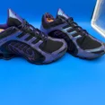 thumbnail image 4 of Nike Shox Sneakers Women 9 "Navina" Running Shoes Black Iridescent Purple Street, 4 of 6