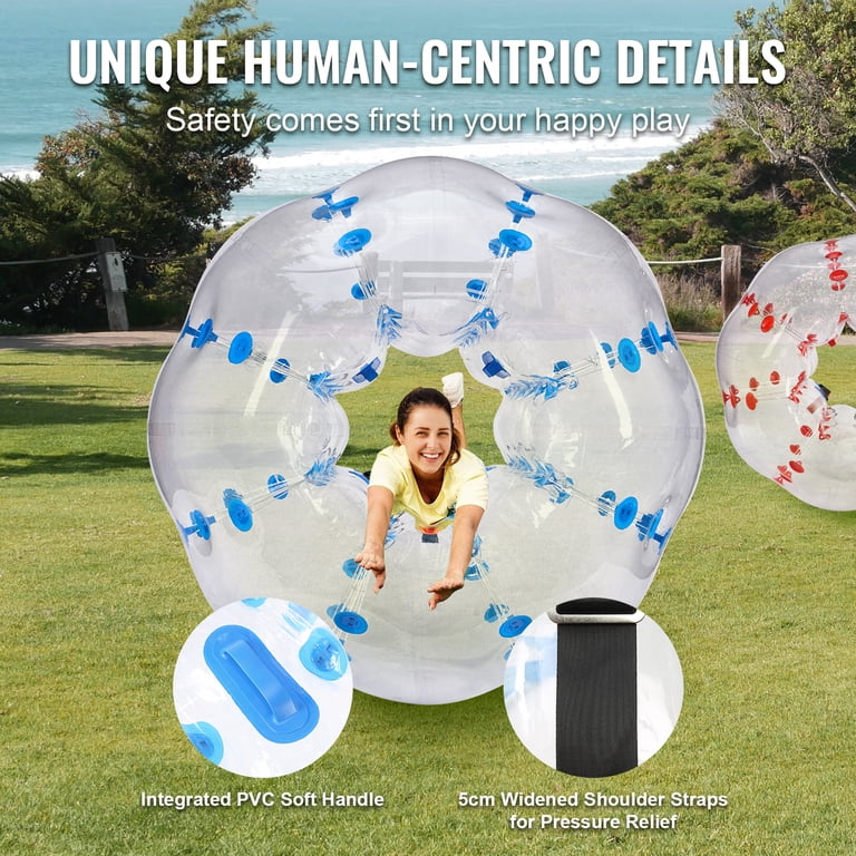 SKYSHALO 2-Pack Inflatable Wearable Bumper Zorb Balls, 5FT for