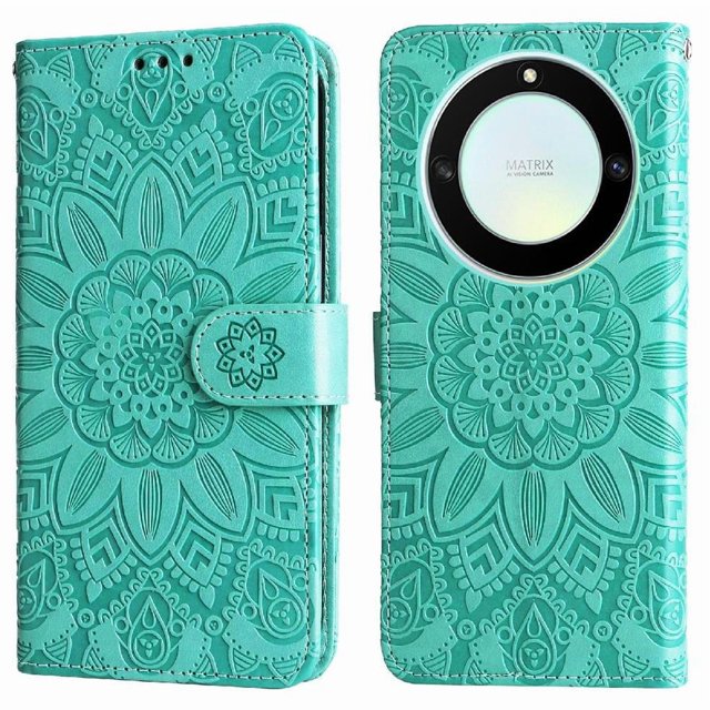 Funda tipo cartera GANGXUN para Honor X40 , diseño girasol, cuero PU, soporte, cierre magnético, tarjetero