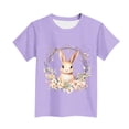 thumbnail image 5 of Amidoa Crewneck Girls Short Sleeve Easter Cute Graphic Summer Tops Pullover Tees, 5 of 5