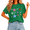 1-green, variant on Cozymy Women T-shirt Colorful Star Pattern Graphic Tee Pop Art Style Top for Casual Daily Summer Outfit