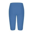thumbnail image 4 of Tii.MM Women's Casual Capris Knee Length Solid Color Capri Leggings High Waist Stretch for Summer Yoga Workout Exercise, 4 of 5