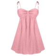 thumbnail image 7 of POTETI Womens Summer Dresses Solid Color Sleeveless Sun Dresses for Women Casual Strap Knee Length Party Mini Club Dresses, 7 of 7