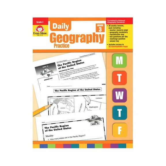 Evan-Moor Daily Geography Practice Book, Multiple Grades