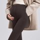thumbnail image 5 of Pantalones de Cintura Elástica de las Mujeres de Color Sólido Ropa Exterior Larga No Apretada Maternidad Vientre de Apoyo, 5 of 5