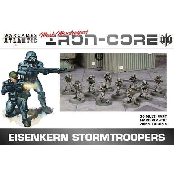 Wargames Atlantic Eisenkern Stormtroopers 20 Hard Plastic 28mm Figures MM001