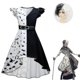 thumbnail image 1 of Cruella Cosplay Costume Girls Dress Halloween Carnival Party Costume, 1 of 5