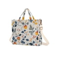 thumbnail image 7 of FORMRS Womens Corduroy Tote Bag Crossbody Shoulder Handbag with Pocket, Acorn Leaves Pattern, 7 of 7