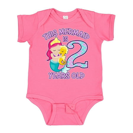 

Inktastic This Mermaid is 2 Years Old Gift Baby Girl Bodysuit