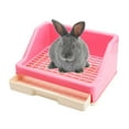 thumbnail image 3 of Rabbit Toilet with Drawer, Cage Box Potty Trainer Corner Litter Bedding Box Pet Pan for Small Animals Chinchilla Ferret - Pink, 3 of 8
