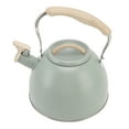 thumbnail image 1 of Modern Tea Pot, Stainless Steel 3L Rustproof Whistling Teapot Ergonomic Handle Flat Bottom  For Induction Cooker, 1 of 8