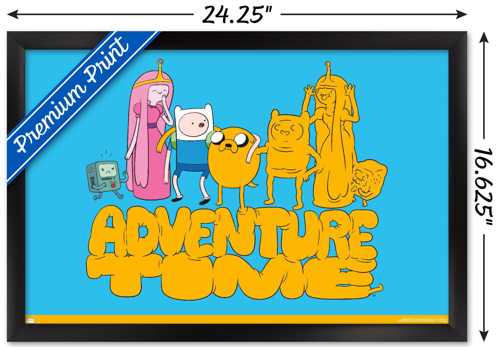 Adventure Time - Stretch Wall Poster, 14.725" x 22.375", Framed