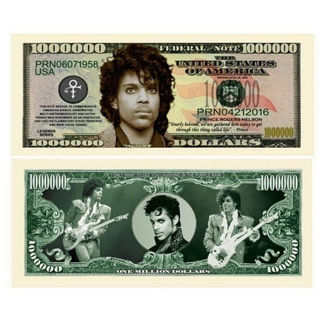 25 Prince Million Dollar Bill with Bonus “Thanks a Million” Gift Card