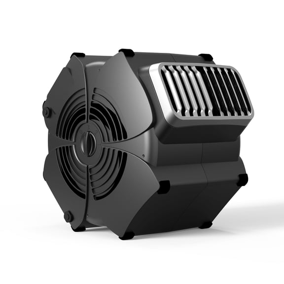 Holmes Hex MultiPosition Blower Fan High Velocity Utility Floor Air Mover with AC Outlets Black