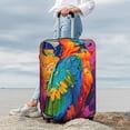 thumbnail image 7 of Xecao Vibrant Parrot Splash Art Print Elastic Luggage Cover, Double-sided Print , Perfect for Travel, Business, and Daily Use (Suitcase Not Included)-Medium, 7 of 7