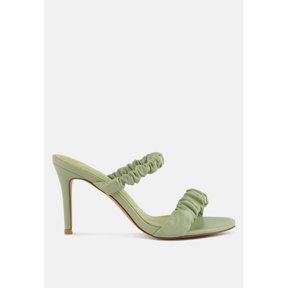 Qualie Ruched Strap Stiletto Sandals