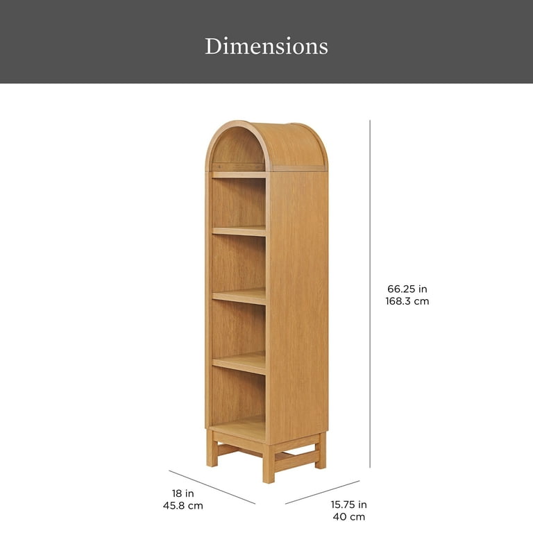 Better Homes & Gardens Juliet Narrow Arch Bookcase, Light Better Homes & Gardens Juliet Narrow Arch Bookcase, Light