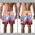 thumbnail image 3 of luoweisi Men's Beach Shorts Quick Dry Swim Trunks with Mesh Lining Alpaca L, 3 of 5