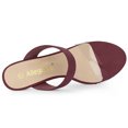 thumbnail image 4 of BLISSFUL STEP Women's Clear Strap High Heels Slides Sandals, 4 of 6