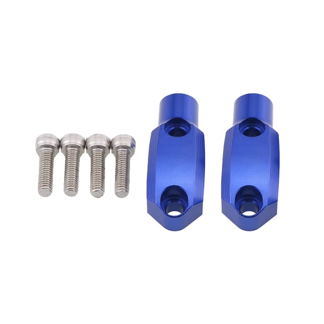 Abrazadera Universal para soporte de espejo de manillar, adaptador de aleación de aluminio para motocicleta de 22mm, rosca para Crf 250x 450RX Azul DYNWAVEMX Abrazadera de montaje de espejo
