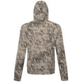 thumbnail image 3 of Men's-Levelwear  Tan Houston Astros Insignia Lightweight Long Sleeve Hooded T-Shirt, 3 of 3