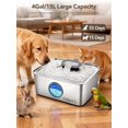thumbnail image 2 of Fuente de agua para perros SIBAYS 15L de acero inoxidable de gran capacidad, 2 of 8