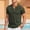 #JIE- Army Green, variant on CYiJun George Henley T Shirts for Men Summer Short Sleeve Casual Basic Button T-Shirt