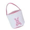 thumbnail image 4 of Cesta de conejito de Pascua, adorable decoración de Pascua, bolsa de huevos de Pascua, bolsas de mano de conejo, lona Rosa, 4 of 9